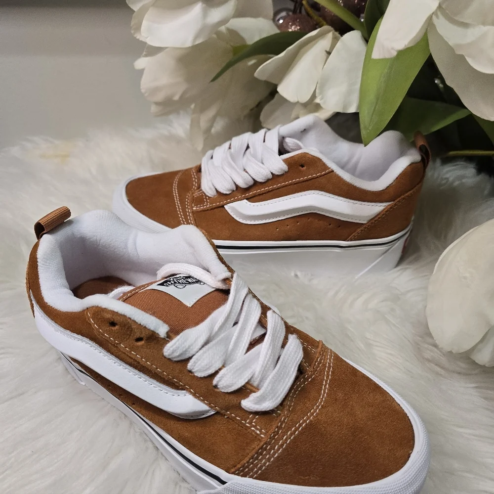 Vans Knu Stack Vintage Platform Women's shoes size6.5Color:orange/brown New